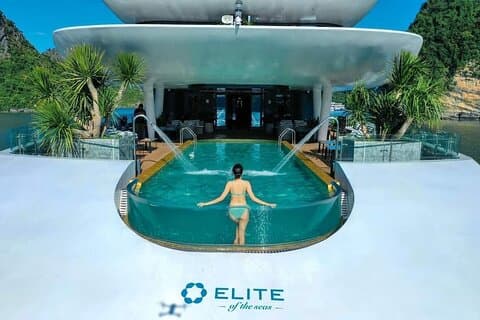 Elite of The Seas Halong Bay 6 estrelas cruzeiro piscina infinita (2D/1N)