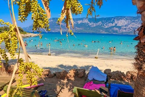 Passeio de barco pela ilha de Cleópatra, almoço e refrigerantes incluídos, de Marmaris