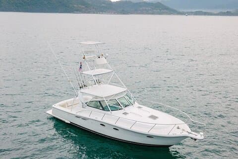 Tiara Yacht (40 fot) med snorkling og vannsport, 4 timer