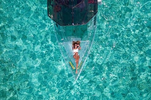 Krystallbåttur til San Miguel de Cozumel med snorkling
