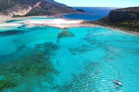 Balos Beach and Gramvousa island shared group Sailing Cruise