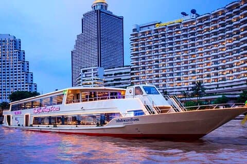 Fantastisk solnedgångsmiddagskryssning av Chao Phraya Princess (SHA Plus)