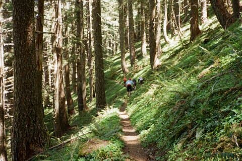 Mountain bike de aventura particular no lado leste de Seattle