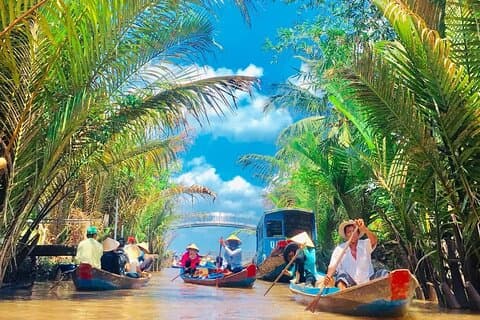 Excursion d'une journée en groupe dans le delta du Mékong avec déjeuner