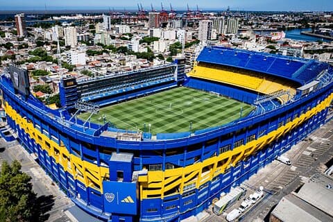 Biljett till argentinsk fotboll i Boca Jr och River Plate