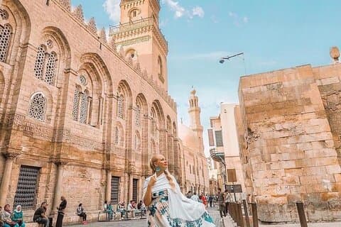 Gåtur på El-Moez Street Inkludert Al Azhar-moskeen.