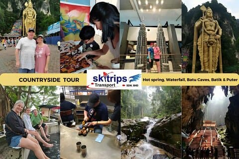 Batu Caves, Cachoeiras e Hot Springs Tour com almoço