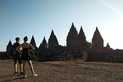 Borobudur & Prambanan tempel med engelsk/Frankrike/italiensk guide