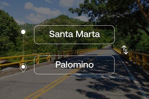 Santa Marta para ou de Palomino Transfer Privado