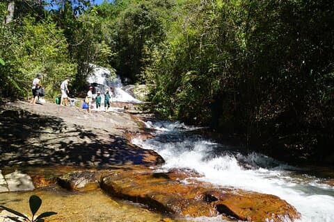 Trekking Tour à la cascade cachée et ferme d'esturgeons pour les amoureux des chiens