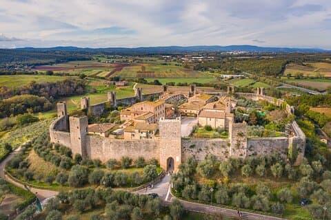 Middelaldertur i Monteriggioni og Val d'Orcia fra Firenze