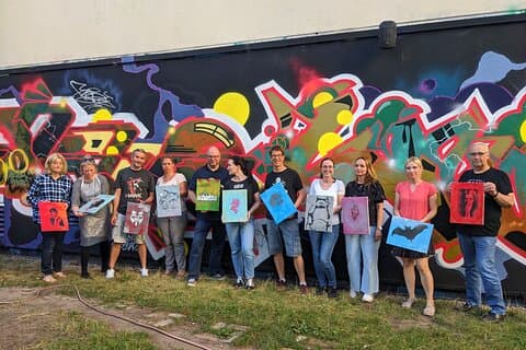Excursão e oficina de arte de rua privada em Hamburgo