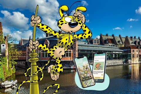 Børns flugtspil i byen Gent Marsupilami