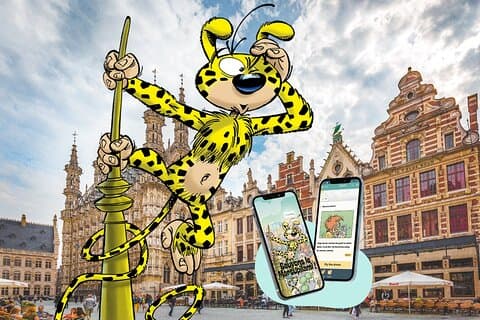 Børns flugtspil i byen Leuven Marsupilami