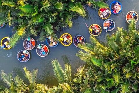 DaNang City & Coconut Jungle-Basket Boat-Hoi An by-Natmarked