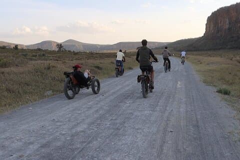 Tour privato in bici elettrica intorno al Parco nazionale di Hell's Gate a Naivasha