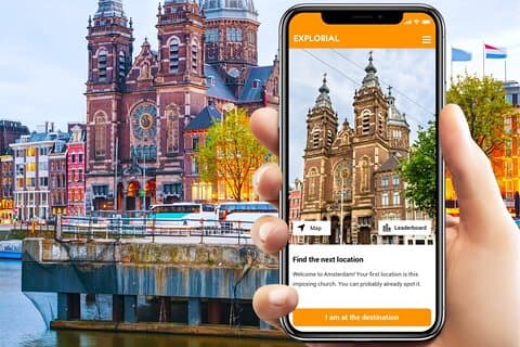 Visite autoguidée de la chasse au trésor et des sites touristiques du centre d'Amsterdam