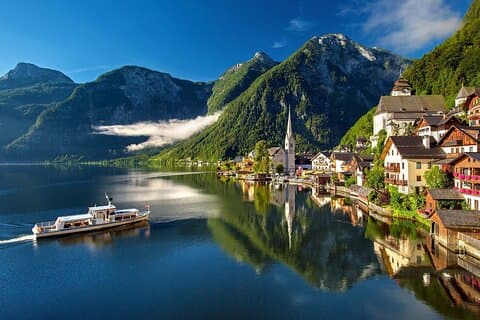 Viagem privada de um dia a Hallstatt e Salzburgo saindo de Viena