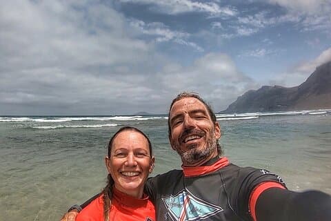 Longboard Private Surf Lessons in Caleta de Famara Spain