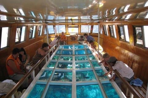 Barca con fondo di vetro a Sharm El Sheikh