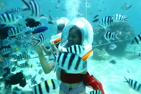 Bali Sea Walking und Uluwatu Sunset Tour mit Kecak Dance