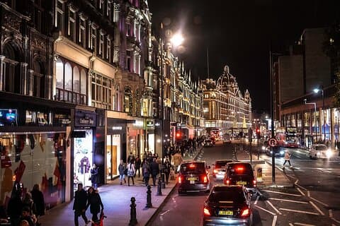 Londen bij nacht zwarte taxitour