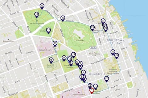 Iglesias, jardines y cementerios de Halifax: un recorrido a pie con audio para teléfonos inteligentes