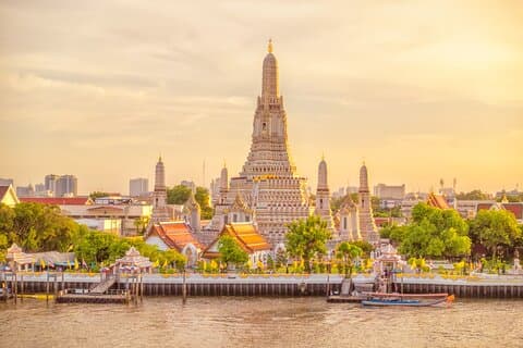 Visite du canal de Bangkok en bateau en teck