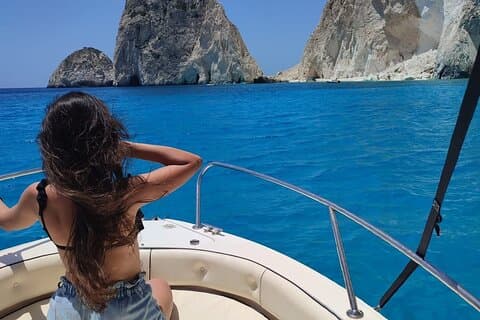 Zakynthos Private Cruise to Turtle Island, Keri Caves & Mizithres