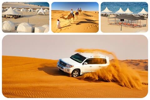 Doha: Woestijnsafari van een hele dag | BBQ-diner | Binnenzee
