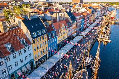 Cidade Velha de Copenhague, Nyhavn, passeio a pé pelo canal e Christiana