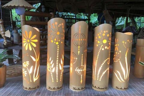 Scopri il laboratorio artigianale di bambù con souvenir a Hoi An