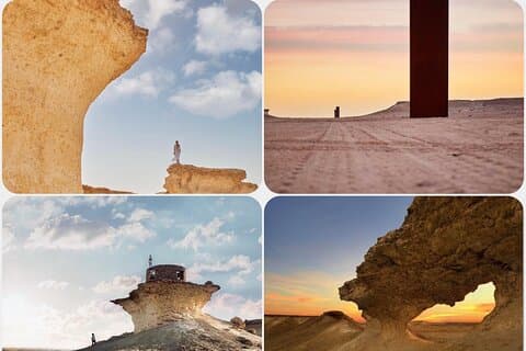 Qatar West Coast-tour naar Richard Serra Sculpture en Mushroom Rock Formation