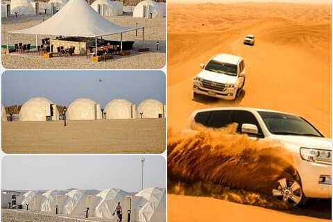 Safari privado por el desierto durante la noche en Doha