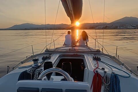 Sunset on Private Sailing boat Puerto Banus Marbella (10 pax)