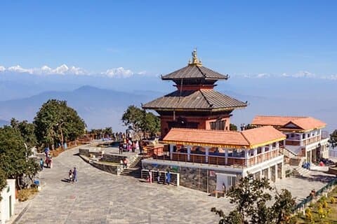 Kathmandu Halbtagestour : Chandragiri Seilbahn & Swayambhunath