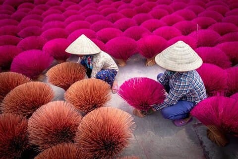 Røykeby liten gruppe på 9 tur fra Hanoi til Ninh Binh