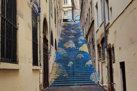 Tilgang til en selvguidet tur til Traboules de Lyon: Croix-Rousse