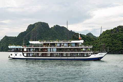 Crucero 5 estrellas La Casta 2 días/1 noche Visita la bahía de Halong y la bahía de Lan Ha