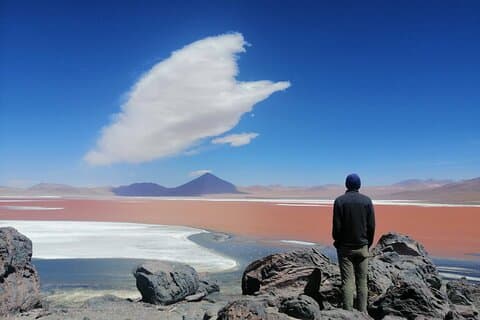 Private Ganztagestour von Uyuni zur Roten Lagune und zur Region Lipez