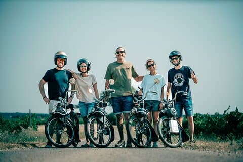 A Tour in Provence in a typical French motorized bike : the Solex