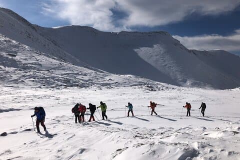 Monte Olimpo Invierno Senderismo Skolio pico 2909m