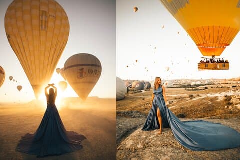 Cappadocia Photoshooting with Flying Dress