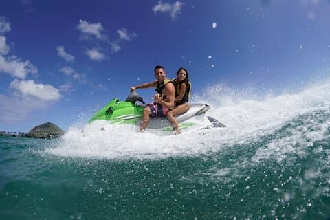 Parasailing en jetski-ervaring in de baai van Maunalua