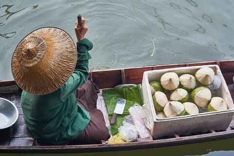 Ayutthaya Floating Market Admission Ticket with Transfer