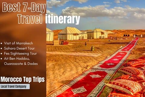 Itinerario di una settimana in Marocco (tour privato di 7 giorni)