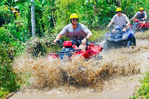 Ubud ATV Fahrt durch Elefantenhöhle, Affenwald, Wasserfall