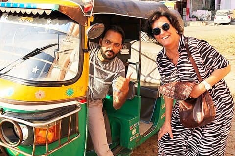 Tur till Jaipur med Tuk-Tuk eller bil med blomstermarknaden