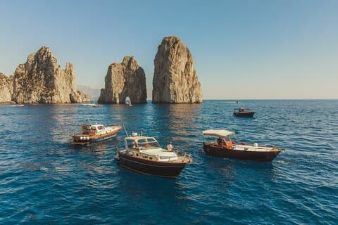 De Sorrente : Capri & Positano Private Boat Visite VIP