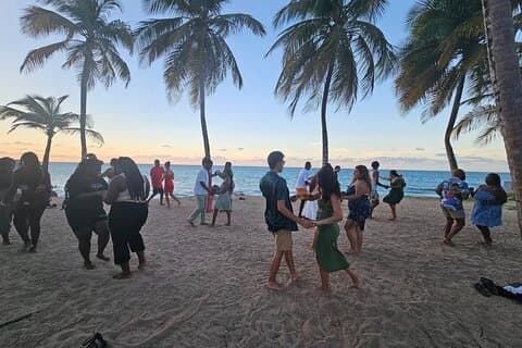 Sunset Salsa Beach Class in San Juan